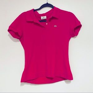 Classic Fuschia Pink Lacoste Polo Shirt
